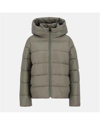 Barbour - Olivios Hooded Long Sleeve Full Zip Short Puffer Jacket - Lyst