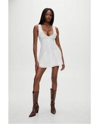 Frankie's Bikinis - X Bella Hadid Farm Eyelet Mini Dress - Lyst