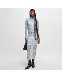 BOSS - Nasuse_2 Long Dress - Lyst