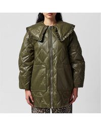 Ganni - Quilted Insulated Cropped Short Puffer Jacket - Lyst