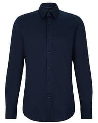 BOSS - Hank Long Sleeve Oxford Shirt - Lyst