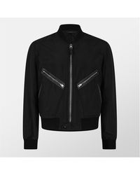 Tom Ford - Poplin Silk Long Sleeve Zip Bomber Jacket - Lyst