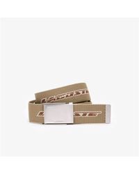 Lacoste - Contrast Logo Print Belt - Lyst