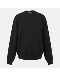 Balenciaga - All-Over Logo Crew Sweater - Lyst