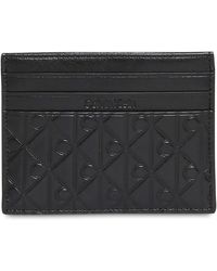 Calvin Klein - Embossed Emblem Leather Card Holder - Lyst