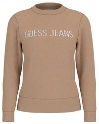 Guess - Rib Knit Crew Top - Lyst