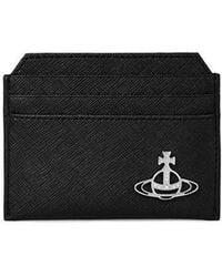 Vivienne Westwood - Textured Leather Milano Orb Card Holder - Lyst