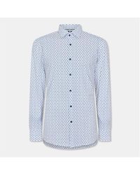 BOSS - Hank Knitted 222 Long-Sleeve Shirt - Lyst