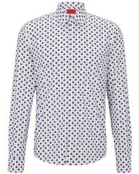 HUGO - Ermo Long Sleeve Oxford Shirt - Lyst