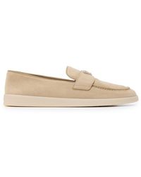 Prada - Suede Loafers - Lyst