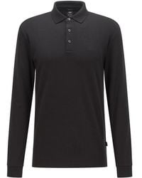 BOSS - Pado 30 Long Sleeve Polo Shirt - Lyst