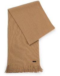BOSS - Albas Logo Plaque Scarf - Lyst