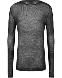Rick Owens - Dennis Knitted Crew Neck Jumper - Lyst