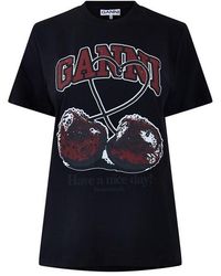 Ganni - Graphic T-Shirt - Lyst