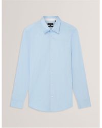 Ted Baker - Long-Sleeve Cotton Shirt - Lyst