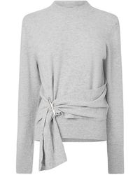 Ted Baker - Drape Long-Sleeve Crew-Neck Jumper - Lyst
