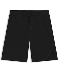 HUGO - Cotton-Terry Shorts With Tortoiseshell Logo - Lyst