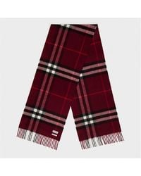 Burberry - Check Cashmere Scarf - Lyst