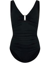 Ralph Lauren - Ring Detail Plunge Swimsuit - Lyst