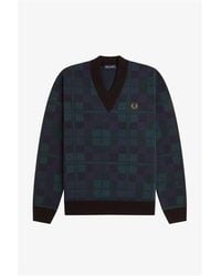 Fred Perry - Blackwatch Crew Neck Jumper - Lyst