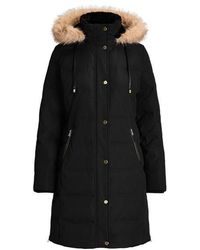 Ralph Lauren - Fur Hood Medium Puffer Jacket - Lyst