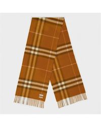 Burberry - Check Cashmere Scarf - Lyst