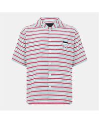 Prada - Short Sleeve Relaxed Fit Bowling Shirt - Lyst