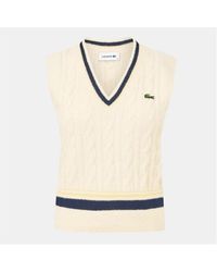 Lacoste - Knitted Sweater Vest - Lyst