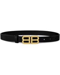 Balenciaga - Bb Hourglass Thin Belt - Lyst