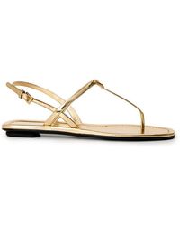 Prada - Toe Post Flat Sandals - Lyst