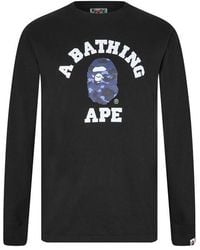 A Bathing Ape - Bape College Long-Sleeve T-Shirt - Lyst