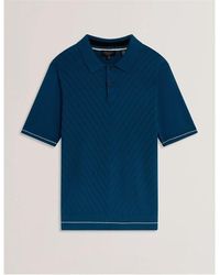 Ted Baker - Print Short Sleeve Polo Shirt - Lyst