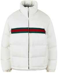 Gucci - Twill Bomber Water Resistant Goose Down Stand Collar Short Puffer Jacket - Lyst