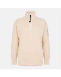 C.P. Company - Lens Arm Quarter Zip Sweatshirt - Lyst