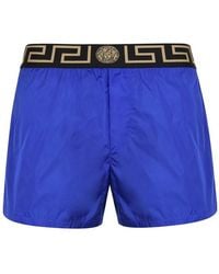 Versace - Greca Waistband Swim Shorts - Lyst