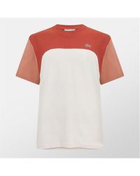 Lacoste - Logo Colour Block T-Shirt - Lyst