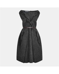 Prada - Midi Double-Faced Fabric A Line Dress - Lyst