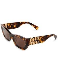 Miu Miu - 0Mu 09Ws Rectangle Sunglasses - Lyst