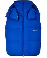 Off-White c/o Virgil Abloh - Off- Bounce Down Hooded Short Puffer Jacket - Lyst