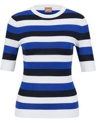 BOSS - Facuba Stripe Top - Lyst