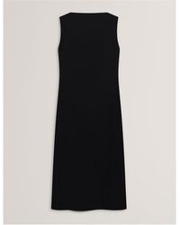 Ted Baker - Pleat Midi Tea Dress - Lyst