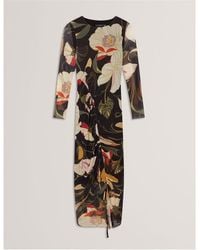 Ted Baker - Mesh Midi Bodycon Dress - Lyst