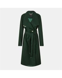 Ted Baker - Rose Belted Midi Wool Long Sleeve Coat - Lyst