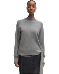 BOSS - Knitted Crew Neck Jumper - Lyst