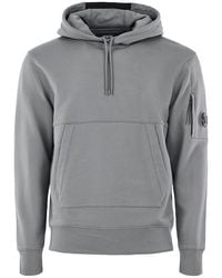 C.P. Company - Micro Lens Over-The-Head Cotton Long Sleeve Hoodie - Lyst