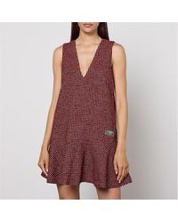 Ganni - Check Mini Dress - Lyst