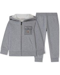 Moncler - Cotton Fleece Hooded Tracksuit Set - Lyst