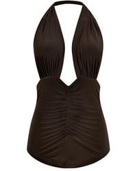 Norma Kamali - Ruched Strapless Bodysuit - Lyst