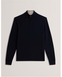 Ted Baker - Stitch Half Zip Knitted Top - Lyst