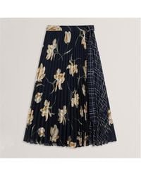 Ted Baker - Print Midi Skirt - Lyst